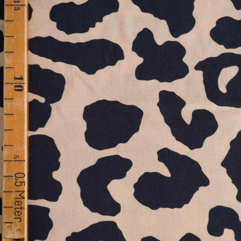 Viskose Druck Leo Animalprint schwarz dunkelbeige
